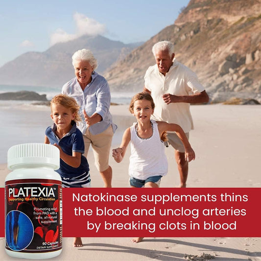 Platexia With 3,000 Fu Nattokinase Supplement Nsp-2, Natural Blood Thinner, Supports A Healthy Circulatory System By Vision Nutra