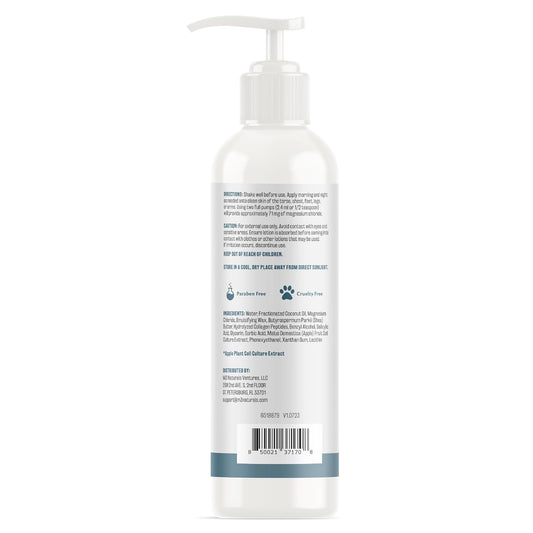 Sore Muscle Magnesium Lotion For Sleep, Relaxing Post-Workout Cream With Arinca Oil For Leg Cramps, Sore Feet And Joints|With Moisturizing Shea Butter, Coconut Oil, Collagen And Stem Cells, 8 Fl Oz