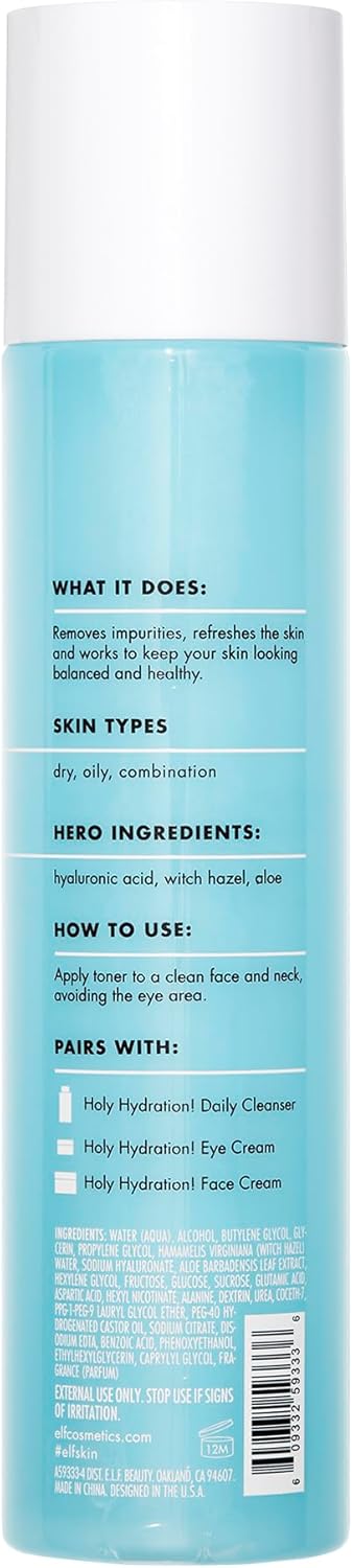 e.l.f. SKIN Keep Your Balance Toner, Gentle, Refreshing, Anti-Inflammatory, Removes Makeup & Impurities, Hydrates, Cleanses, Soothes, Infused with Hyaluronic Acid, Witch Hazel and Aloe : Amazon.co.uk: Beauty