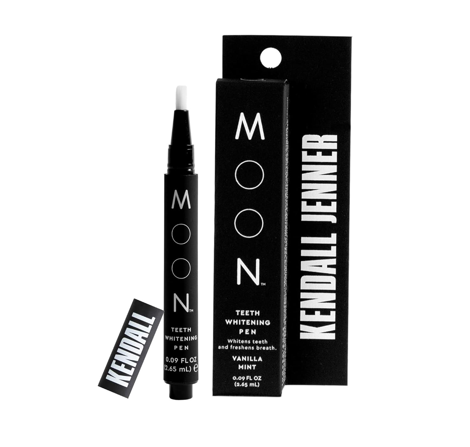 MOON Teeth Whitening Pen, Elixir III by Kendall Jenner, Brush Every Tooth White, On-The-Go Whitener for A Brighter Smile, Gentle on Sensitive Teeth, 30+ Uses, Vegan, Vanilla Mint Flavor