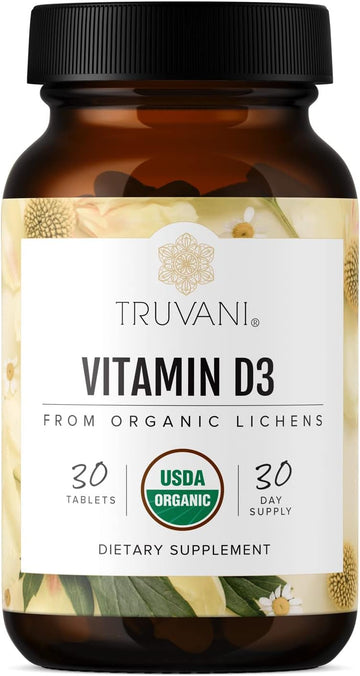 Truvani Vitamin D3 From Organic Lichen (30 Tablets)