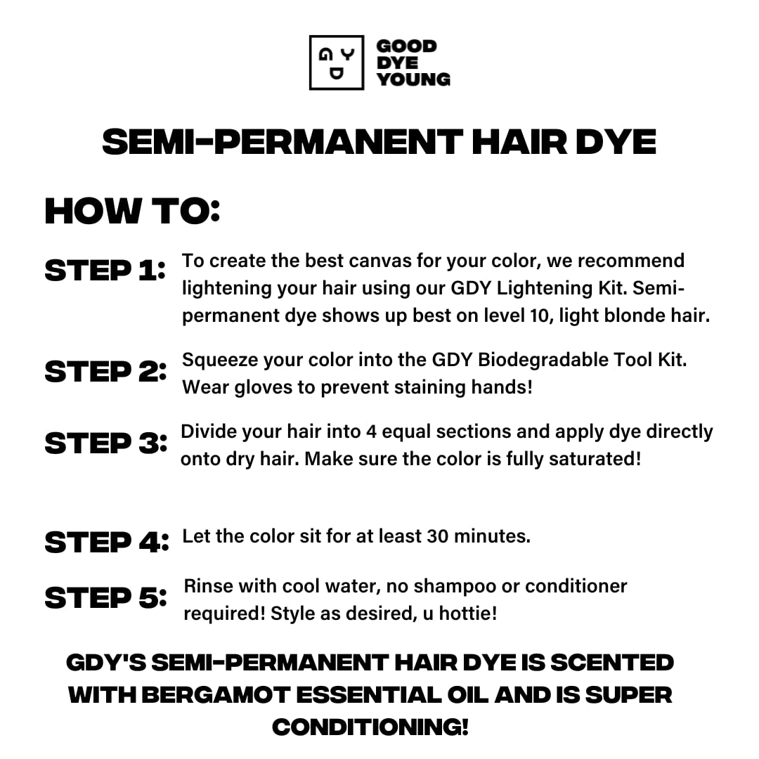 Good Dye Young Semi Permanent Hair Dye (Rock Lobster Red) - Conditioning Red Hair Dye - Ppd Free & Vegan - Lasts 15-24+ Washes For Streaks And Strands : Beauty & Personal Care
