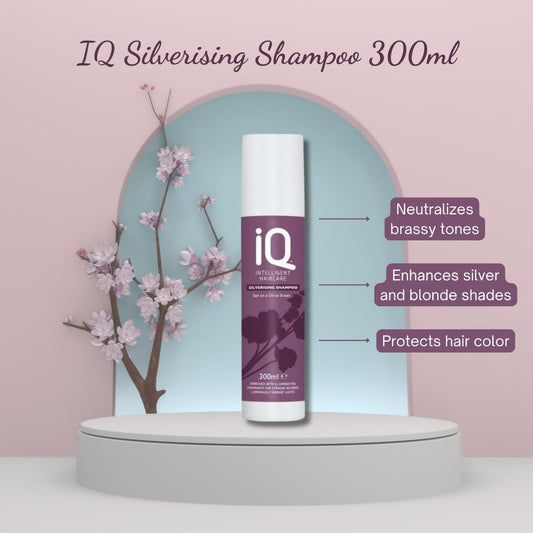 Iq Silverising Shampoo 300Ml. With Nourishing Mask 250Ml. Set, Complete With A Professional Detangling Hair Brush -Transform Your Hair Routine,Making Your Hair Feel Soft, Smooth, And Revitalized