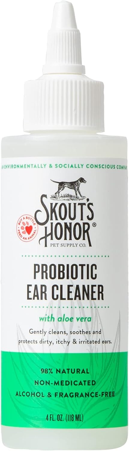 SKOUT'S HONOR Probiotic Ear Cleaner for Dogs, 4 fl. oz., 4 FZ