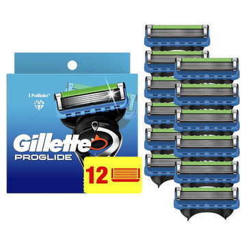 Gillette Proglide Razor Refills For Men, 12 Razor Blade Refills