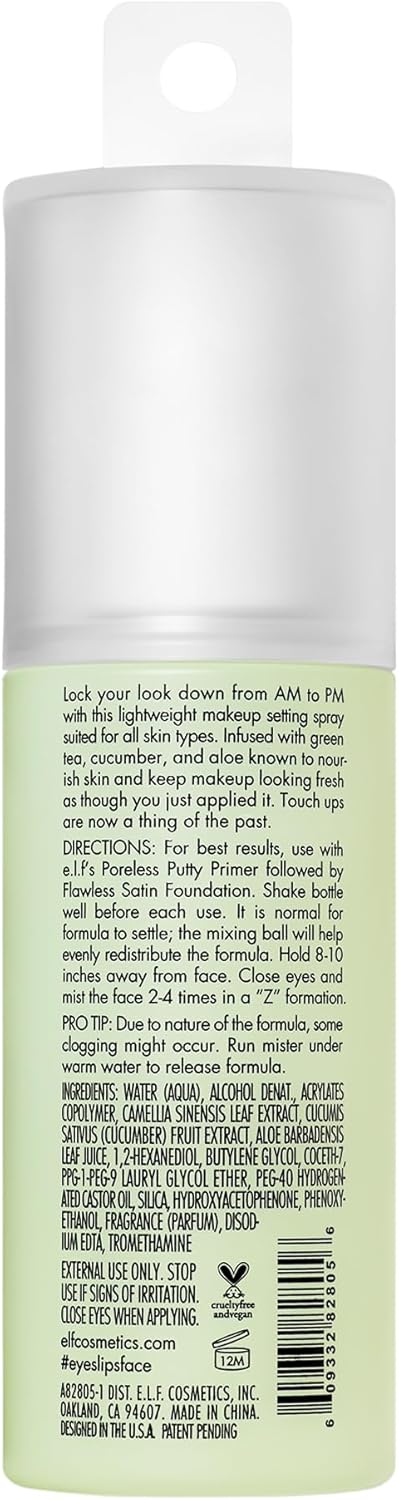 e.l.f. Stay All Night Micro-Fine Setting Mist, Hydrating & Refreshing Makeup Setting Spray For 16HR Wear-time, Vegan & Cruelty-Free, 2.7 Fl Oz : Amazon.co.uk: Beauty