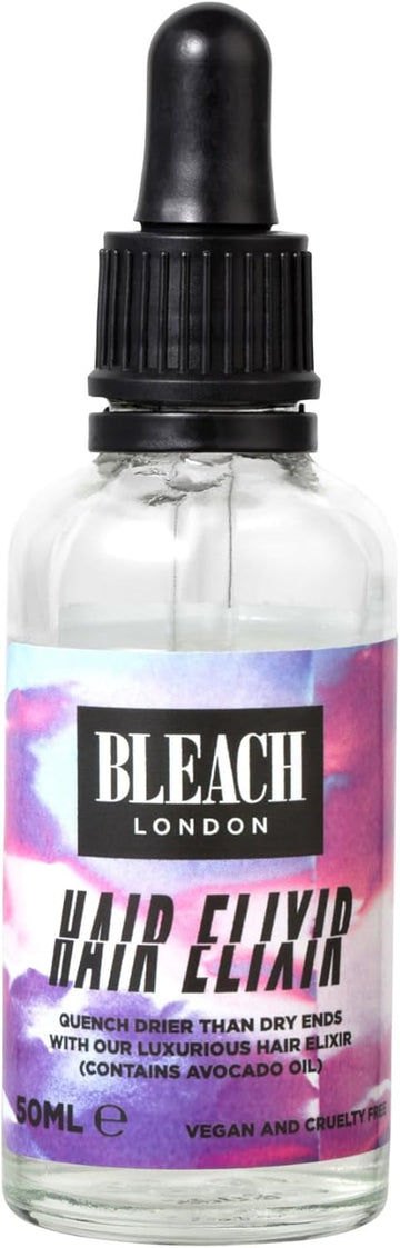 Bleach London Hair Elixir - Frizz-Fighting Hair Serum With Avocado Oil - Vegan & Peta-Approved - Smooth, Shiny Silky Finish - 50 Ml