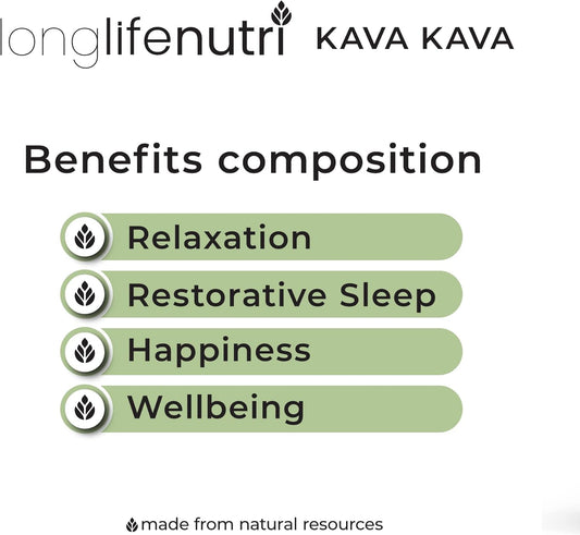 Kava Kava Extract Supplements 1000Mg | Natural Herbs | High Levels Of Piper Methysticum And Kavalactones| 180 Vegetarian Capsules