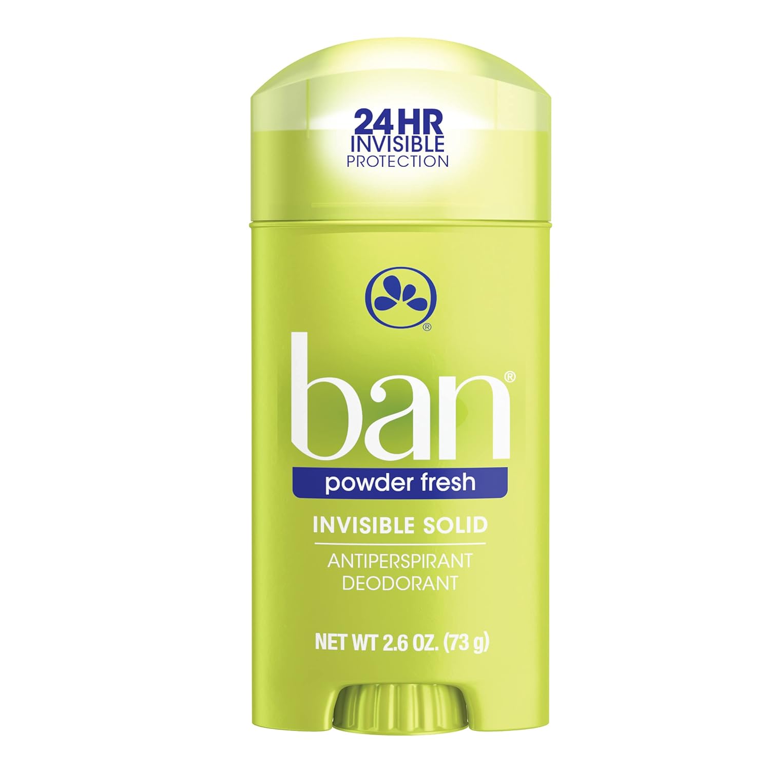 Ban Original Unscented 24-hour Invisible Antiperspirant, Solid Deodorant for Women and Men, Underarm Wetness Protection, with Odor-fighting Ingredients, 2.6 oz (Pack of 6)