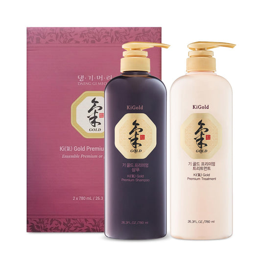 Daeng Gi Meo Ri - Ki Gold Premium Shampoo, Treatment, And Travel Pouch Set (10Ml Pouch)