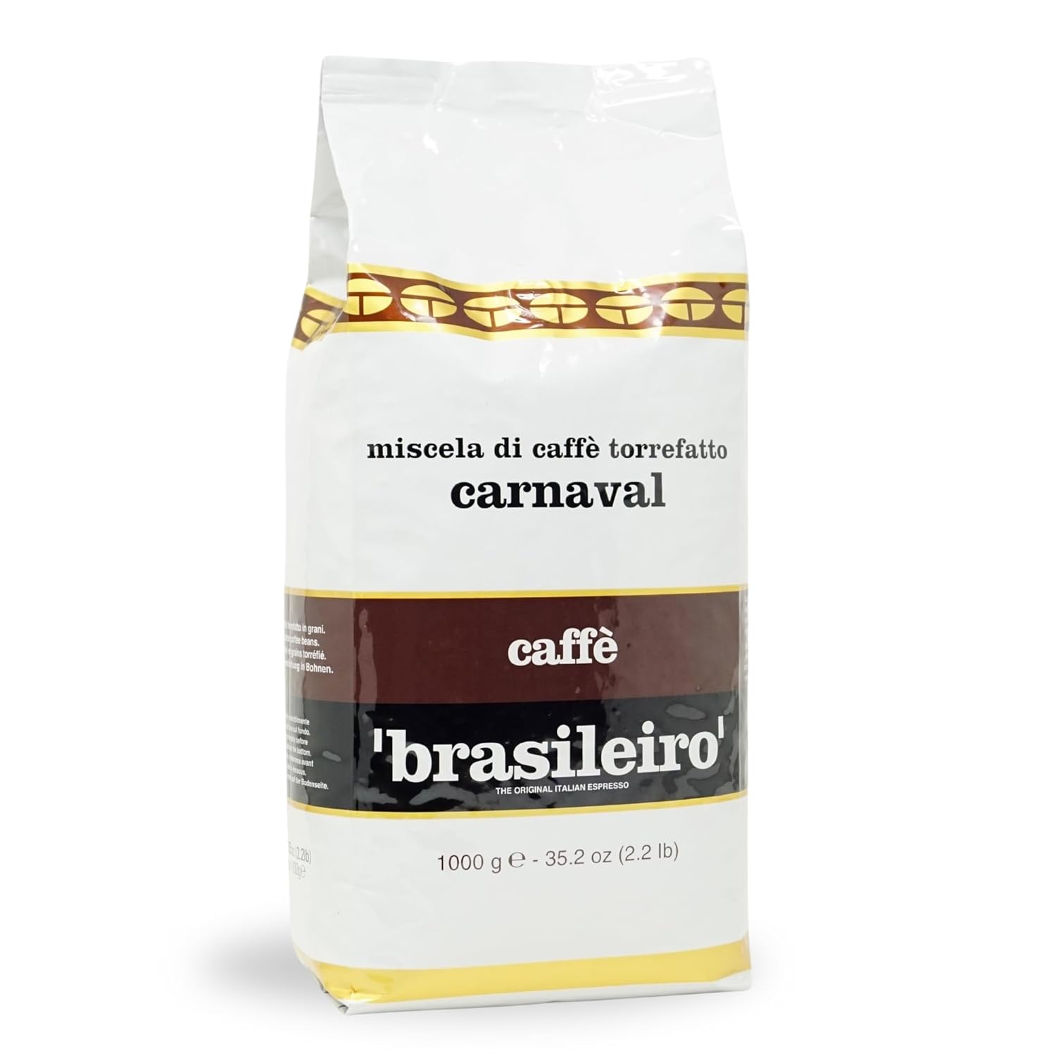 Danesi Caffe Italian Whole Coffee Beans - Espresso Coffee Beans And Medium Roast Whole Bean - Perfect For Espresso Machines, French Press, And Home Brewing - Brasileiro (2.2 Lb)