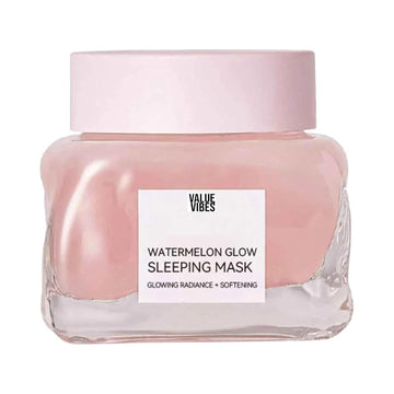 Watermelon Glow Sleeping Mask, Firming Facial Anti-Aging Gel Mask, Moisturizing Pore Refinement Night Cream, Even Skin Tone, Hydrating and Moisturizing