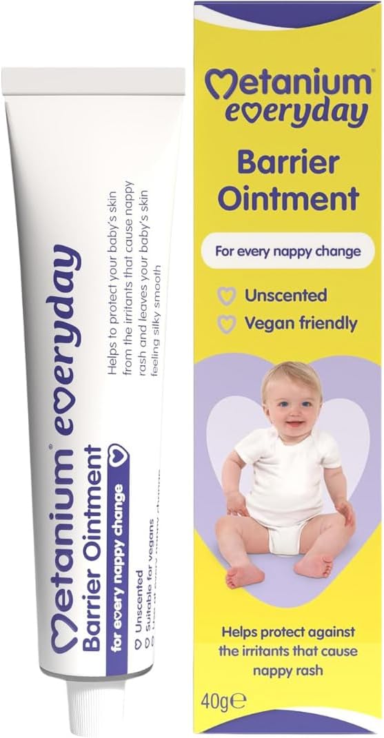 Metanium Everyday Barrier Ointment, Protection From Irritants, For Everyday Nappy Change, Fragrance Free, Lanolin Free 40 G