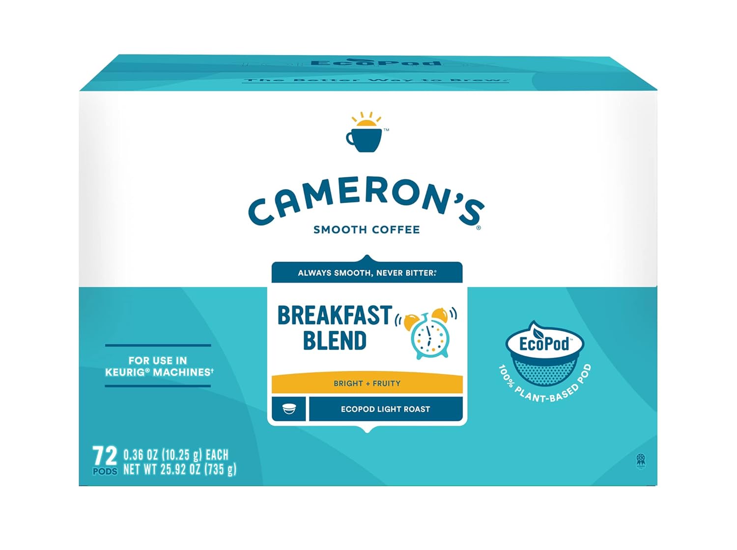 Cameron'S Coffee Single Serve Pods, Breakfast Blend, 72 Count (Pack Of 1)