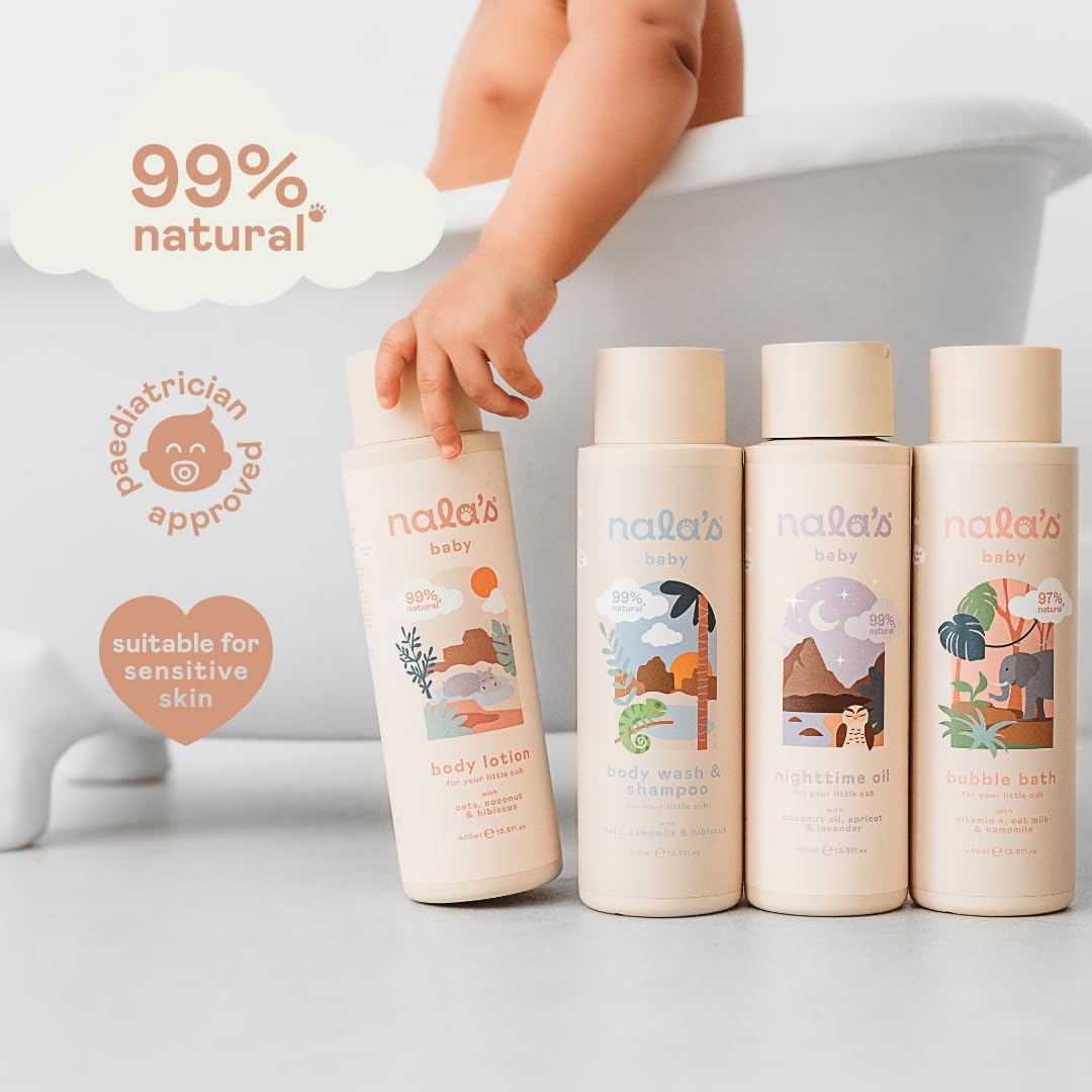 Nala's Baby Bubble Bath | Award-Winning | 97% Natural | Dermatologically-Tested and Paediatrician-Approved | Soothing Oat Milk, Camomile and Vitamin E | Vegan | 400ml | Nalas Baby : Amazon.co.uk: Beauty