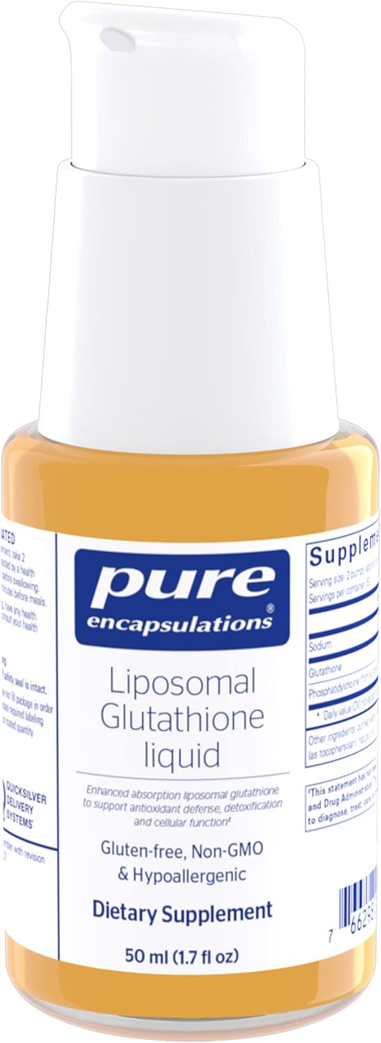 Pure Encapsulations Liposomal Glutathione Liquid | Enhanced Absorption Liposomal Glutathione To Support Antioxidant Defense, Detoxification And Cellular Function | 1.7 Fl. Oz