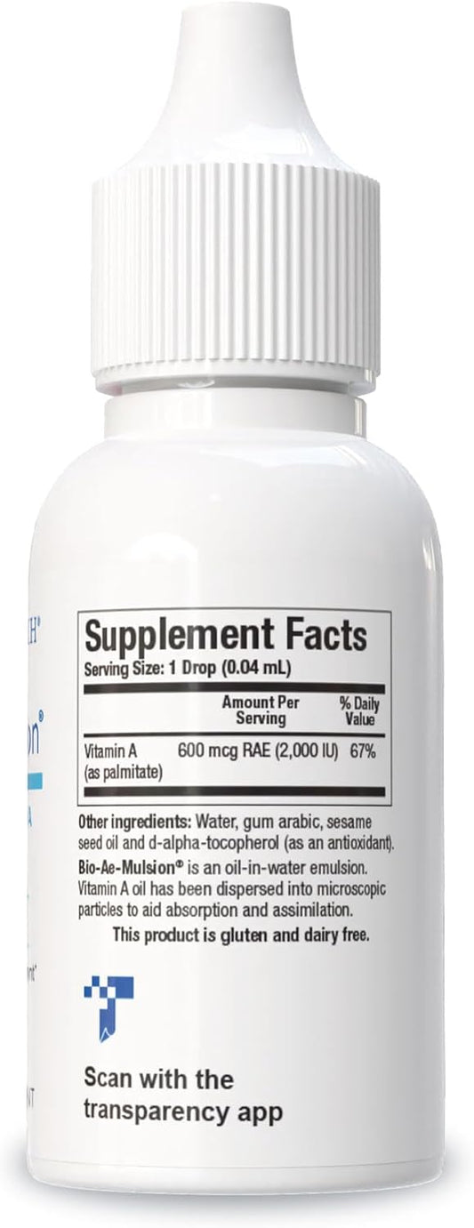 Biotics Research Bio Ae Mulsion Iu Emulsified Vitamin A For Greater Uptake & Utilization, Concentrated Form, Promotes Immune Response, Aids In Visual Acuity, Supports Cardiovascular 1 Fluid Ounces