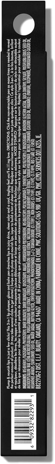 E.L.F. Pout Clout Lip Plumping Pen, Nourishing Lip Balm For Sheer Colour & Shine, Plumps & Moisturises, Vegan & Cruelty-Free, Toasted (Pack Of 2)