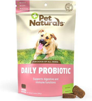 Pet Naturals Daily Probiotic for Dogs, 120M CFUs - Pre and Probiotics for Dogs Digestive Health, Gut Health, Immune Support, Diarrhea, Allergies and Itching - 160 Chews, Duck Flavor