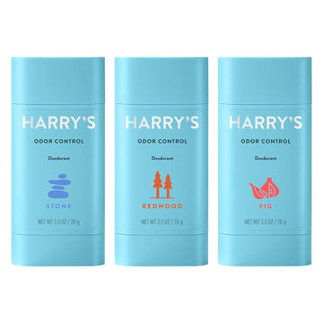 Harry's Men's Deodorant - Odor Control Deodorant - Aluminum-Free - Variety - Stone, Fig, Redwood (2.5 Ounce (Pack of 3)