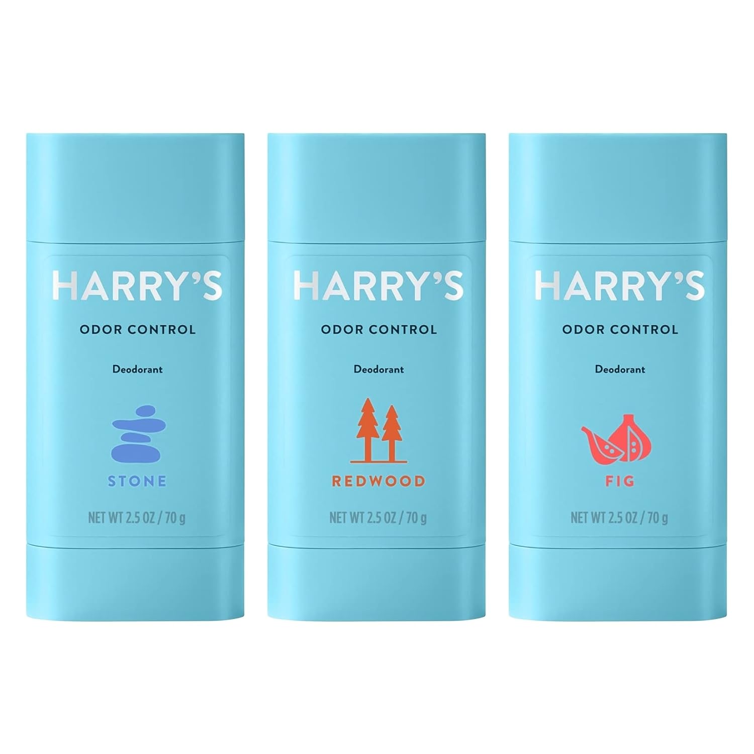 Harry'S Men'S Deodorant - Odor Control Deodorant - Aluminum-Free - Variety - Stone, Fig, Redwood (2.5 Ounce (Pack Of 3)