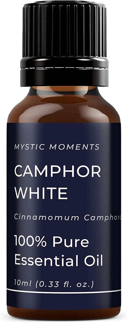 Mystic Moments | Camphor Essential Oil 10ml - Pure & Natural oil for Diffusers, Aromatherapy & Massage Blends Vegan GMO Free