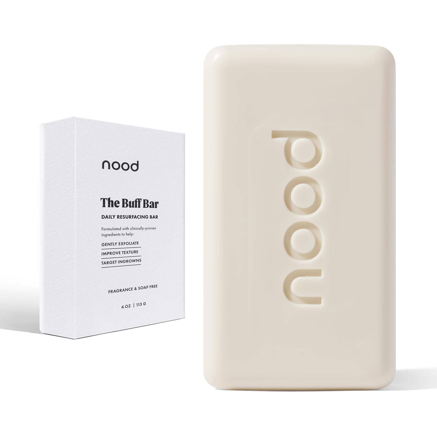New Nood™ Buff Bar — Pre-Shave Exfoliating Body Scrubber Treatment For Keratosis Pilaris (Kp) Bumps — Reduce Ingrown Hairs, Improve Skin Texture, & Reveal Brighter, Healthier Skin