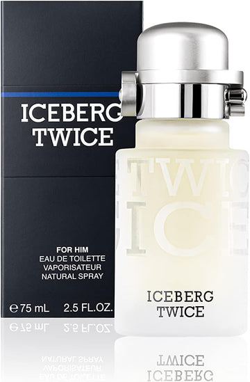 Iceberg Twice Pour Homme Eau De Toilette Spray For Him, Bright, 75 Milliliters