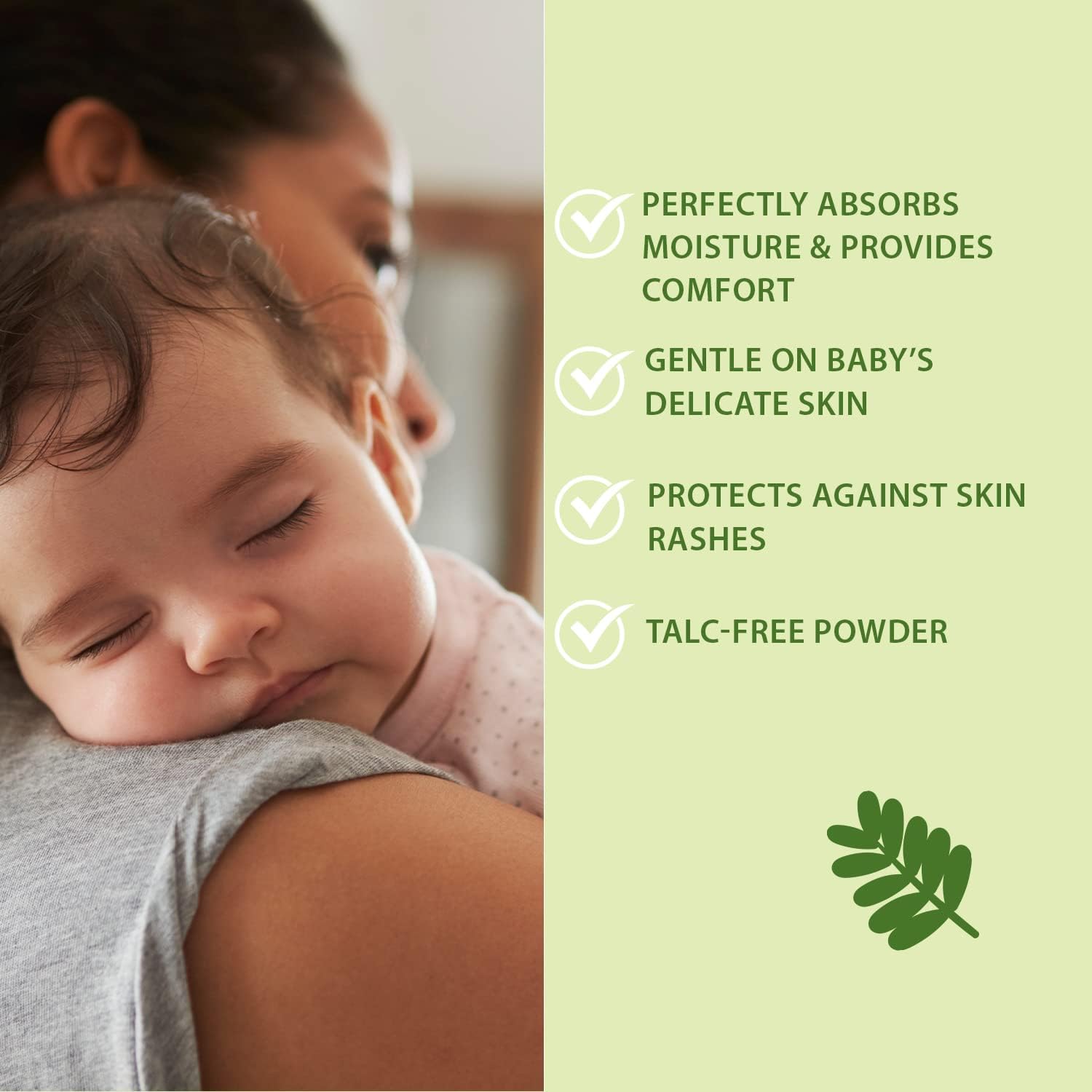 Wbm Care Baby Powder Talc Free, Specifically Designed For Baby'S Delicate Skin, Unscented Baby Powder-140G
