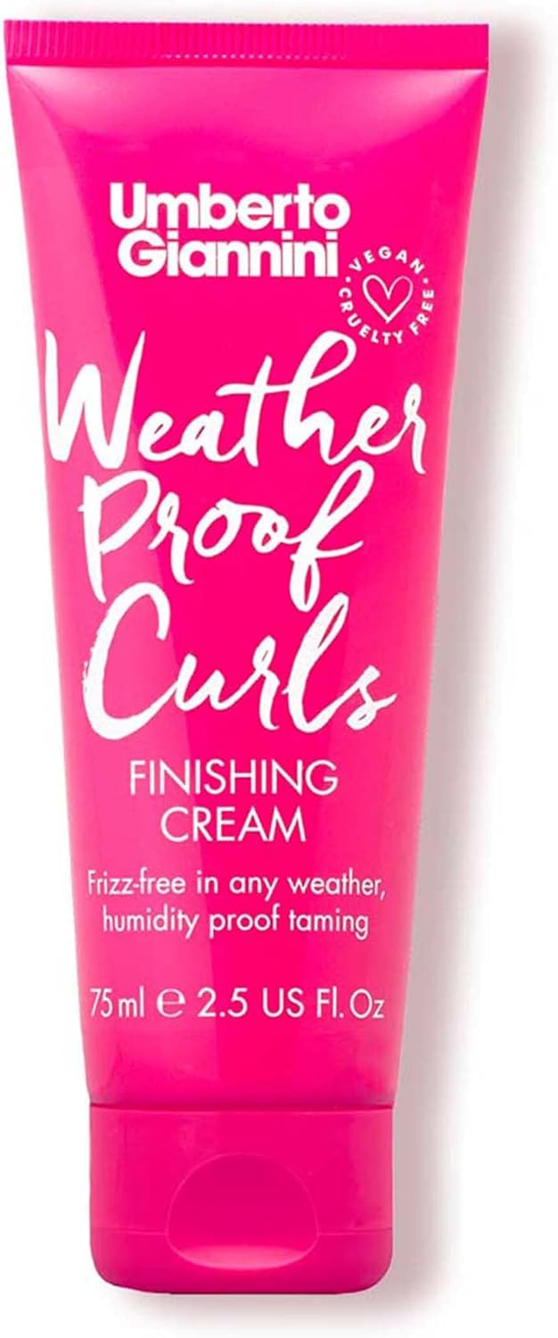 Umberto Giannini Weatherproof Curls Finishing Cream, Vegan & Cruelty Free Humidity Proof Hair Cream, 75 Ml