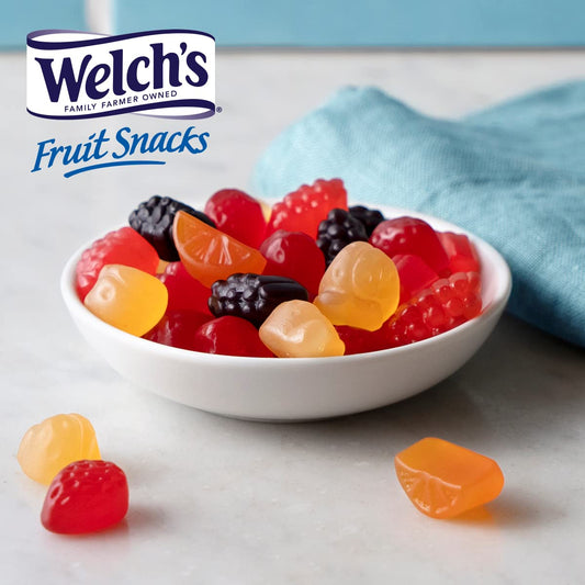 Welch'S Fruit Snacks, Berries 'N Cherries, Perfect For School Lunches, Gluten Free, Sharing Size Bags, 5 Oz (Pack Of 12)