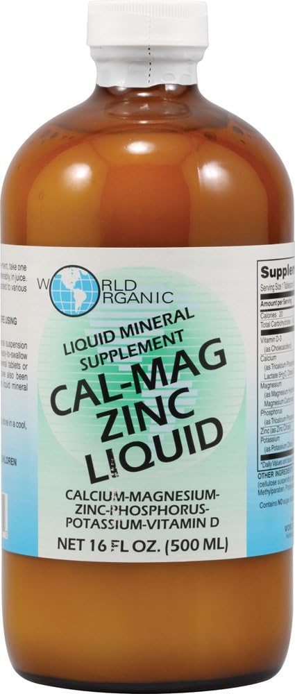 World Organic Cal-Mag Zinc Liquid Supplement -- 16 fl oz