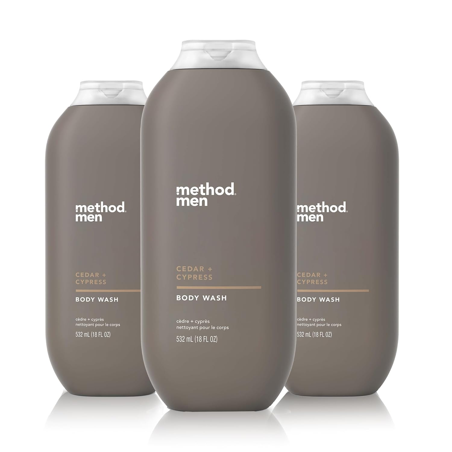 Method Men Body Wash, Cedar + Cypress, Paraben And Phthalate Free, 18 Fl Oz (Pack Of 3)