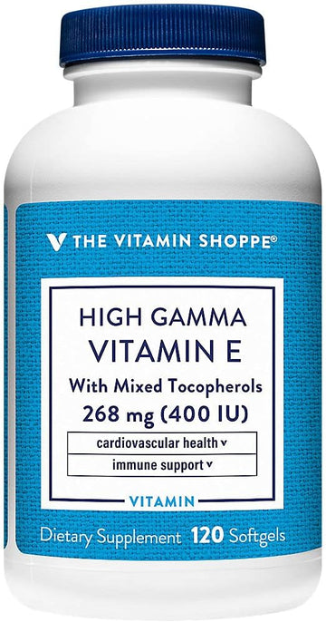 High Gamma Vitamin E - Supports Immune & Cardiovascular Health - 400 IU (120 Softgels)