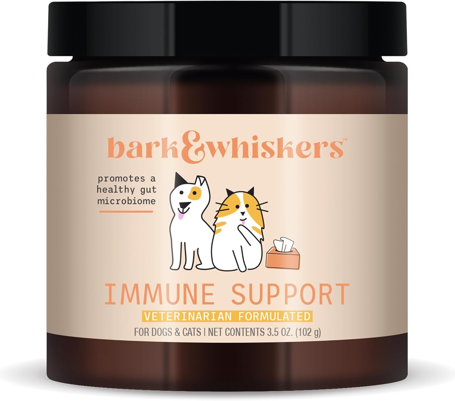 Bark & Whiskers Immune Support, 3.5 Oz. (102 G), 60 Scoops, Supports Liver & Digestive Health, Veterinarian Formulated, Non-Gmo, Dr. Mercola