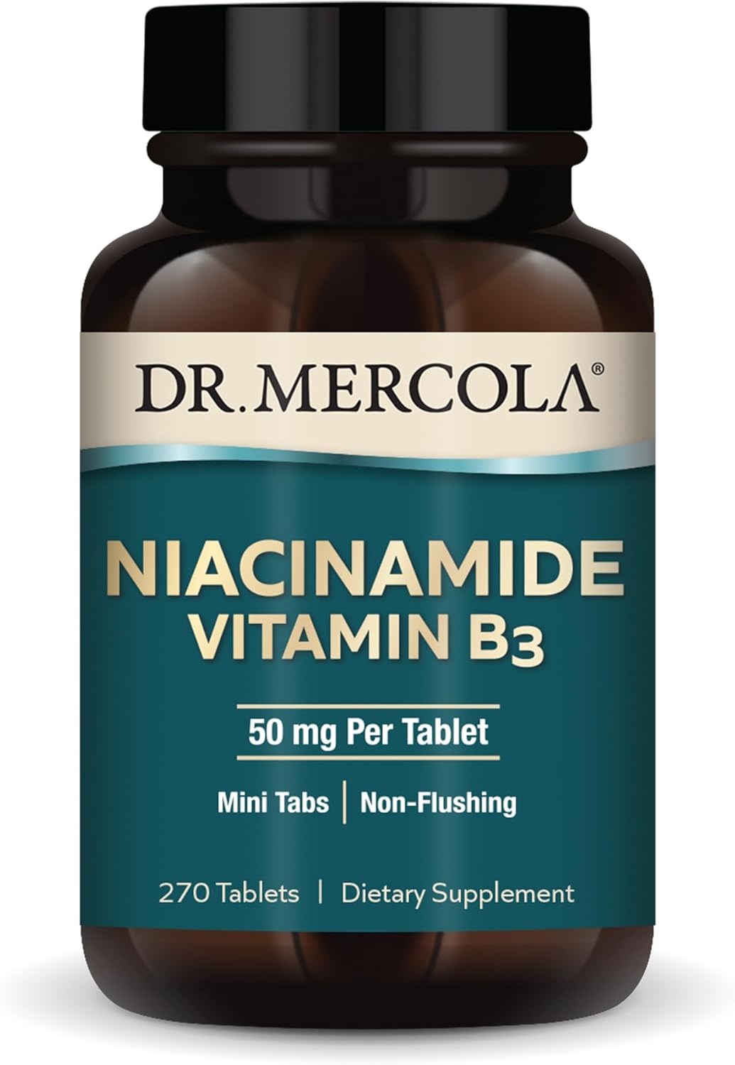 Dr. Mercola Niacinamide Vitamin B3, 90 Servings (270 Tablets), Dietary Supplement, Mini Tabs, Non-Flushing, Supports Metabolic Health, Non-Gmo