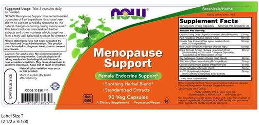 NOW Menopause Female Endocrine Support, 90 Veg Capsules