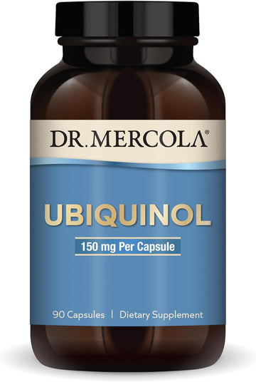 Dr. Mercola Ubiquinol 150 mg, 90 Servings (90 Capsules), Dietary Supplement, Supports Energy Production, Non-GMO