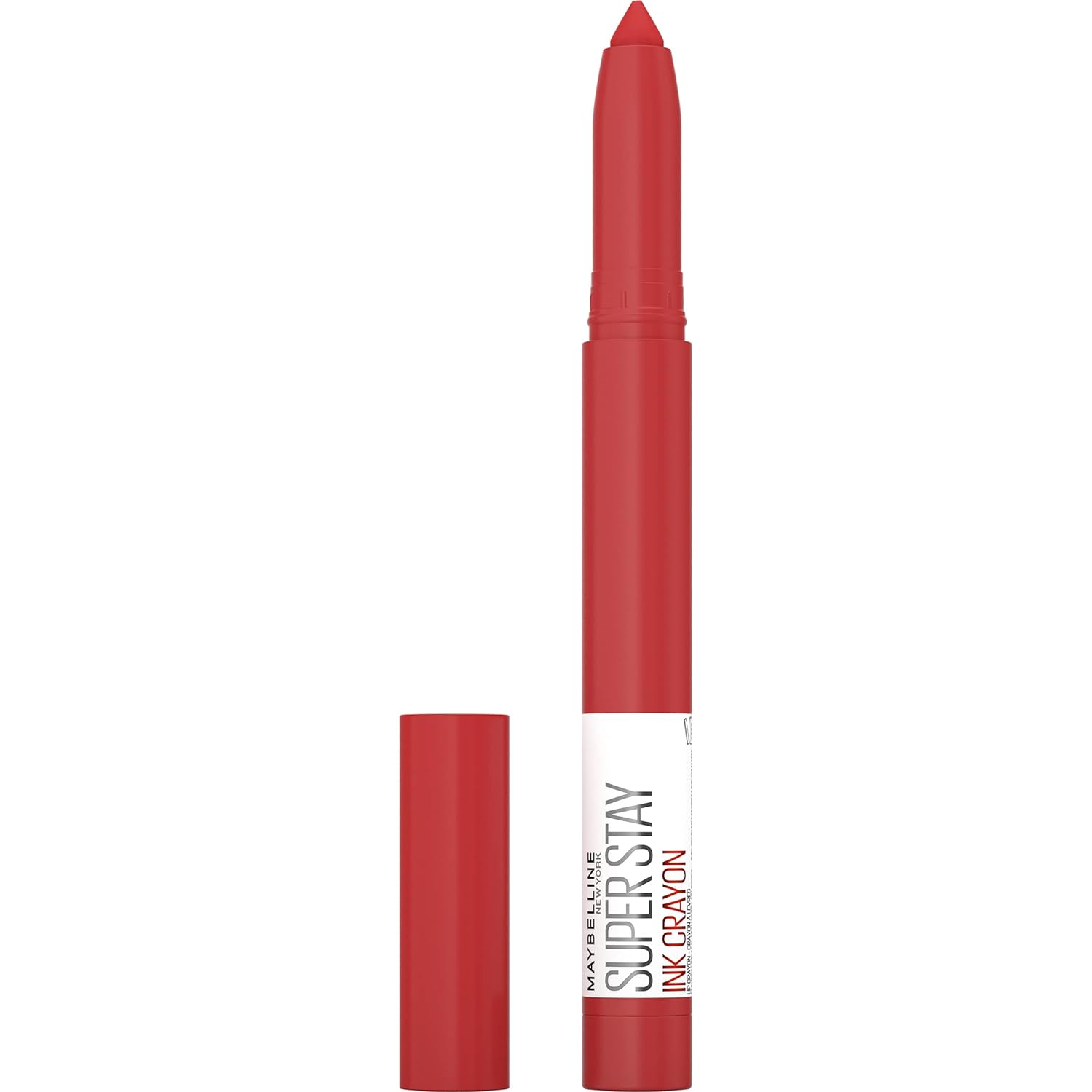 Maybelline Super Stay Ink Crayon Lipstick Makeup, Precision Tip Matte Lip Crayon With Built-In Sharpener, Longwear Up To 8Hrs, Make Moves, Red Nude, 1 Count