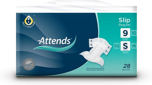 Attends Unisex Incontinence Pads Slip Regular 9 - Small (1 Pack Of 21)