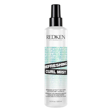 Redken Curl Refreshing Spray | Hydrates & Defines Up To 7Th-Day Curls | For Curly, Coily Hair | Vegan Formula, Silicone-Free | With Squalane & Jojoba Oil