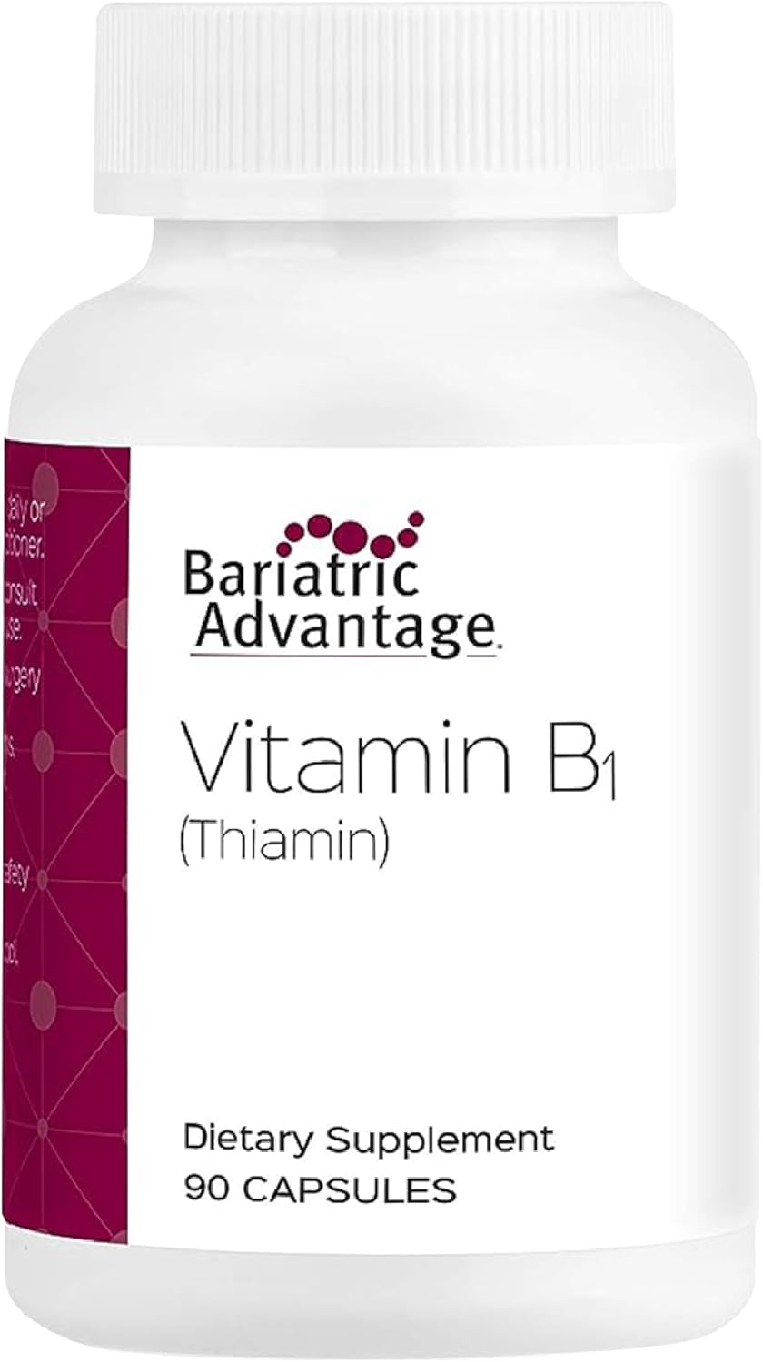 Bariatric Advantage Vitamin B1 Thiamin - 100 Mg Thiamin Mononitrate - Easy Digest - Designed For Bariatric Patients - Supports Energy Production* - 90 Count