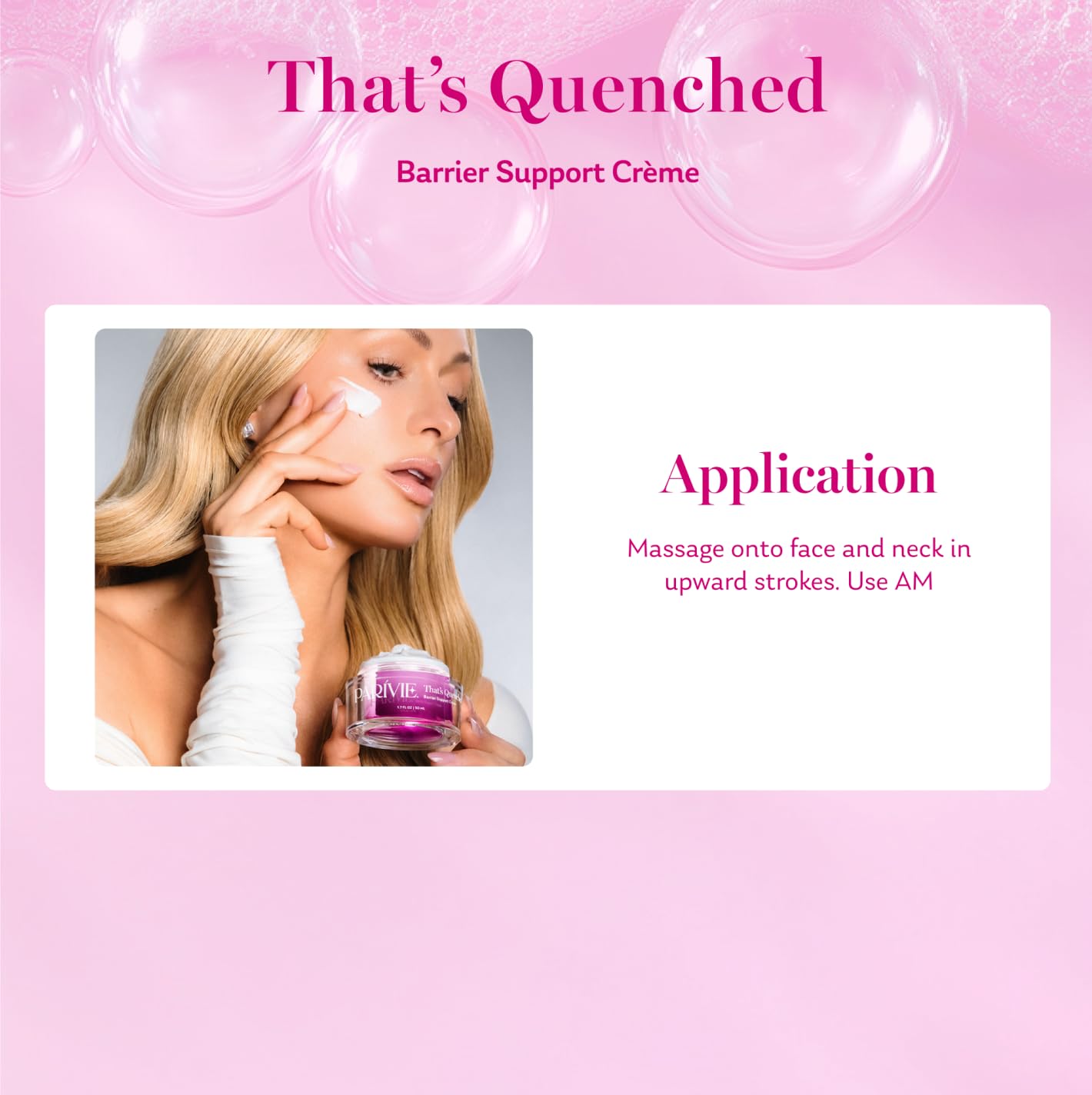 Parivie That’S Quenched Barrier Support Crème – Hydrating Moisturizer With Inphinite Youth Technology – Helps Strengthen Skin Barrier, Hydrates And Replenishes Moisture – 1.7 Fl Oz : Beauty & Personal Care