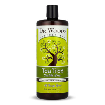 Dr. Woods Pure Tea Tree Castile Soap With Organic Shea Butter, 32 Ounce