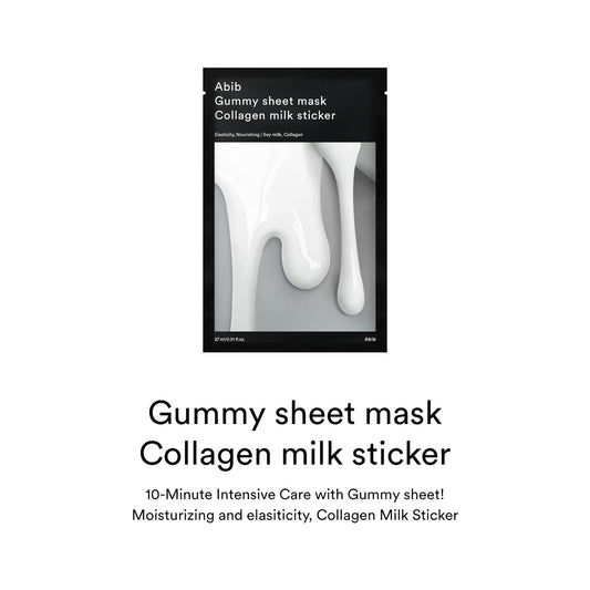 Abib Gummy Sheet Mask 10 Sheets (Collagen Milk)
