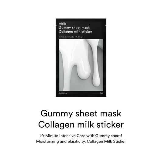 Abib Gummy Sheet Mask 10 Sheets (Collagen Milk)