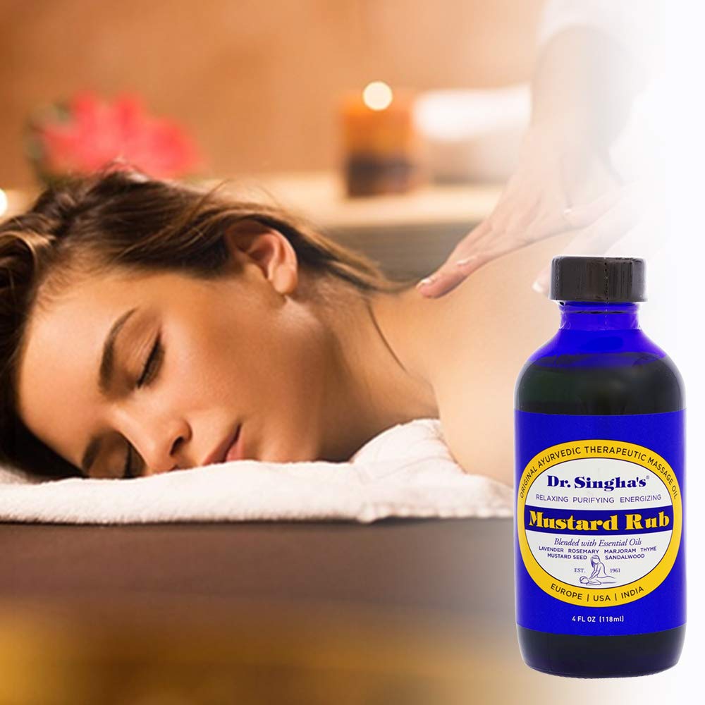 Dr. Singha's Mustard Rub, Therapeutic Body Massage Oil - with Best Ess
