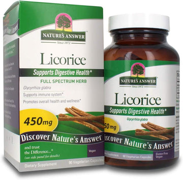 Nature'S Answer Licorice Root Powder Supplement Vegetarian Capsules, 90-Count | Respiratory Support | Natural Digestive Aid | Promotes Healthy Lungs | Immune Booster