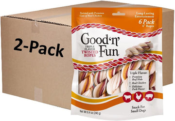 Good'N'Fun Good ’N’ Fun Triple Flavor Twisted Ropes, 6 Count (Pack Of 2)