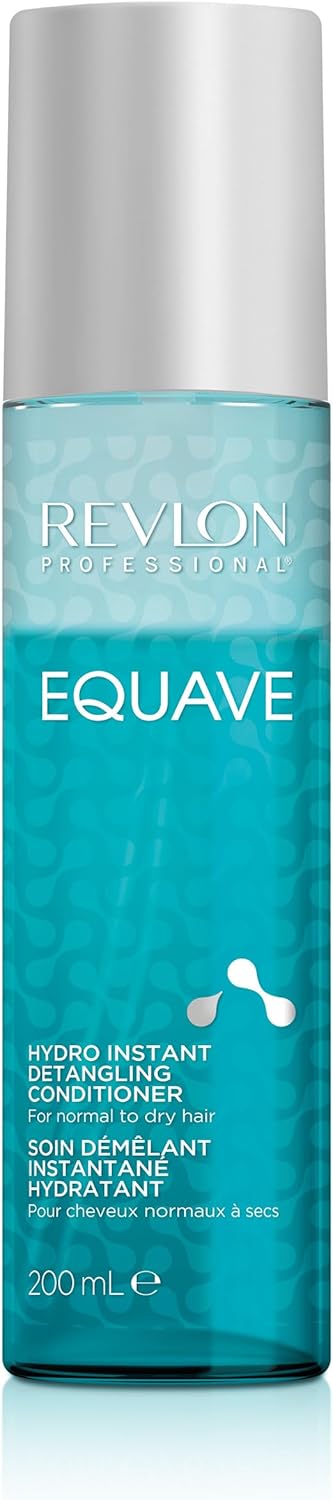 Revlon Professional Equave Hydro Bi-Phase Detangling Conditioner For Normal To Dry Hair, Detangling Conditioner, Leave-In Conditioner With Heat Protection, Hair-Smoothing Leave-In Conditioner – 200 Ml